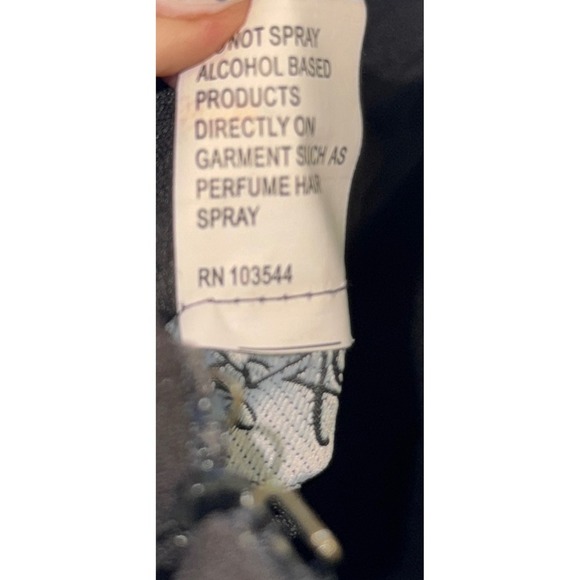 La Femme Strapless Gown Formal Dress Slit Back Detail Black‎ Size 12 - Picture 16 of 16